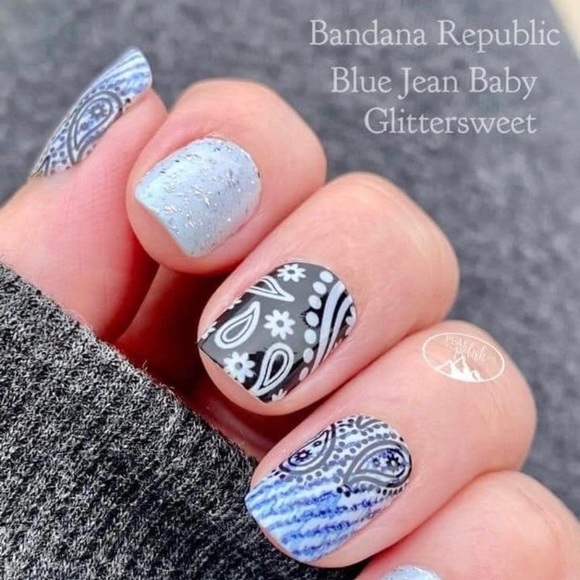 5/$50 Clear Nail Art Bandana Republic Nail Strips - Picture 15 of 15